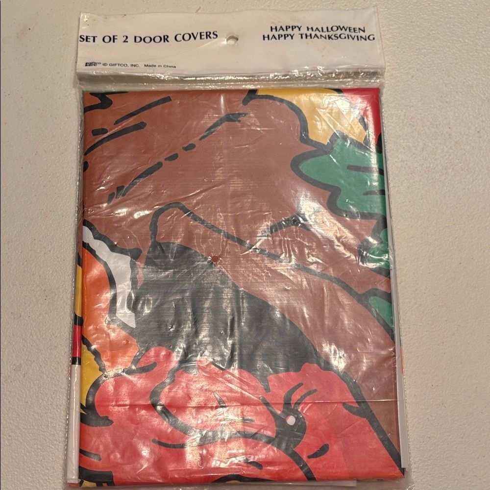Vintage Giftco thanksgiving Halloween Colorful Door Covers